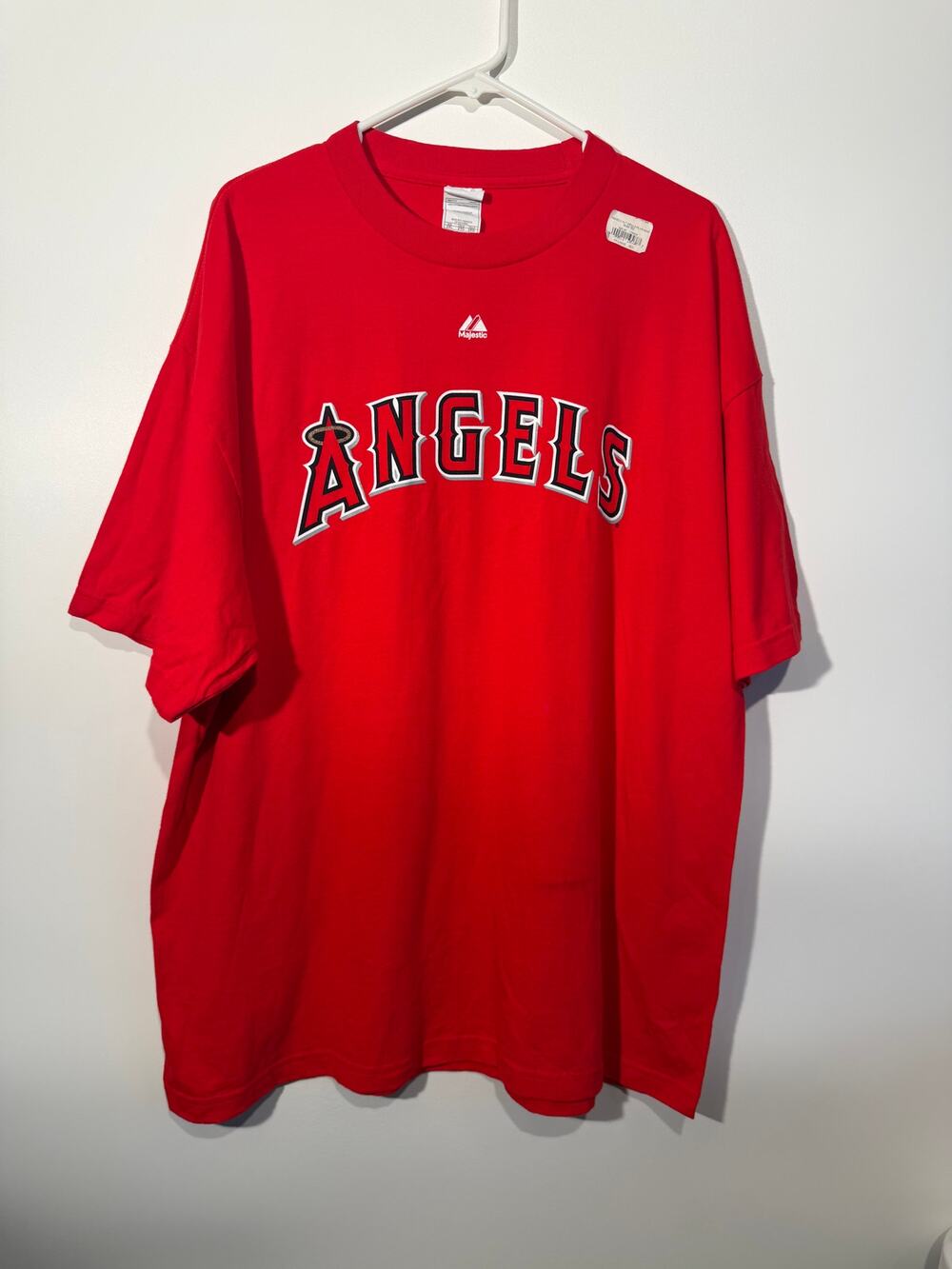 LA Angels Vernon Wells #10 MLB Majestic T-Shirt Men's 2XL Red NWT